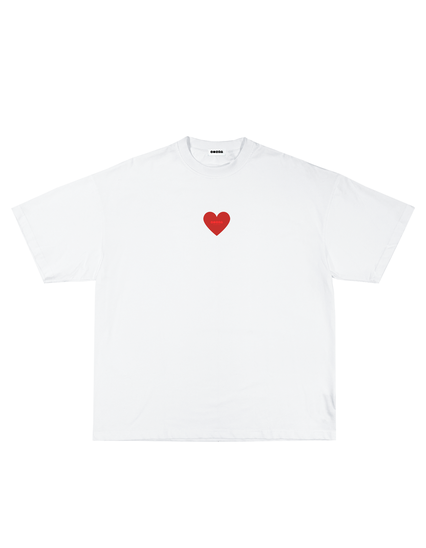 T-shirt White Red heart