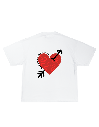 T-shirt White Red heart