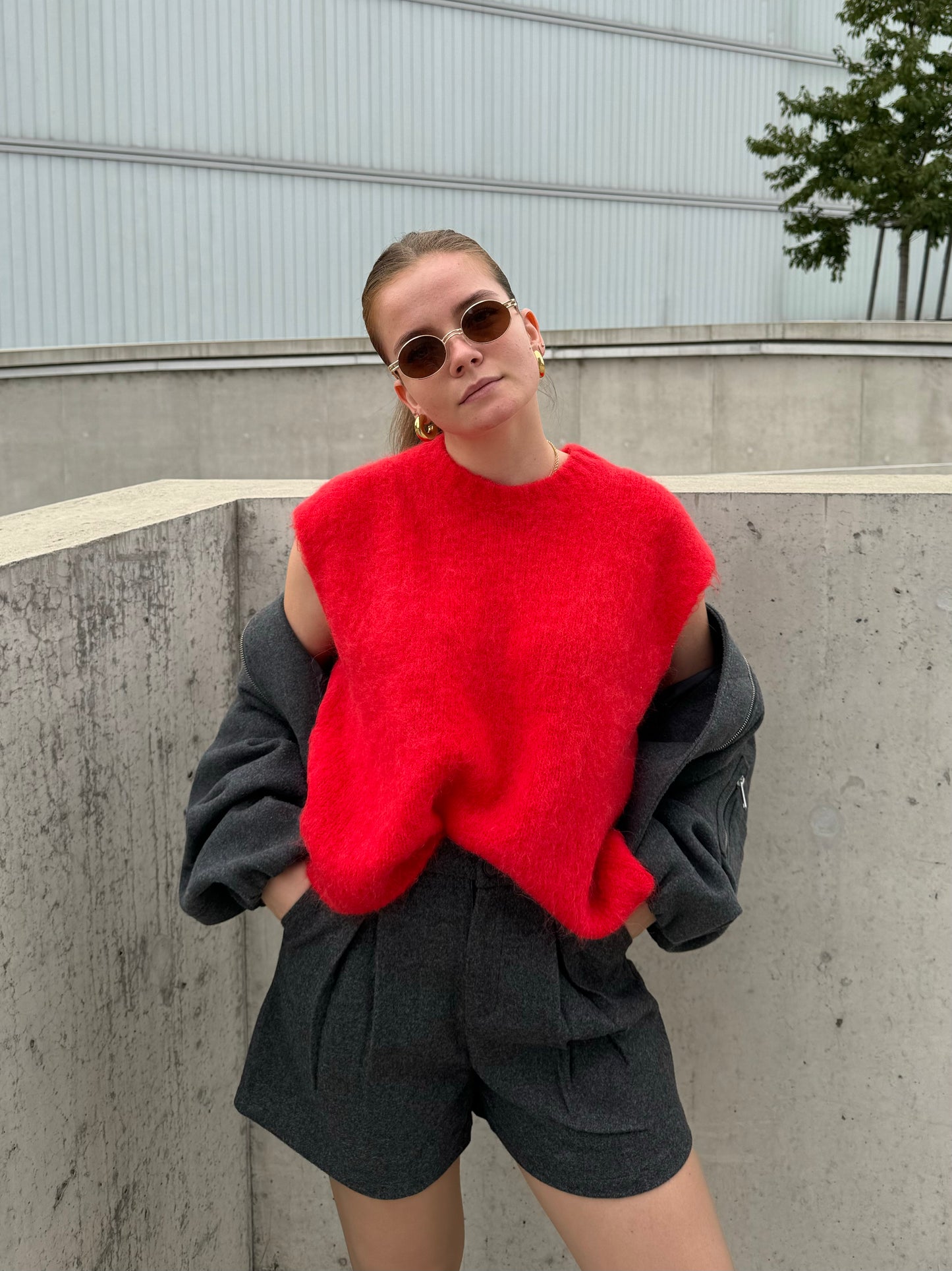 Pull sans manche en Alpaga