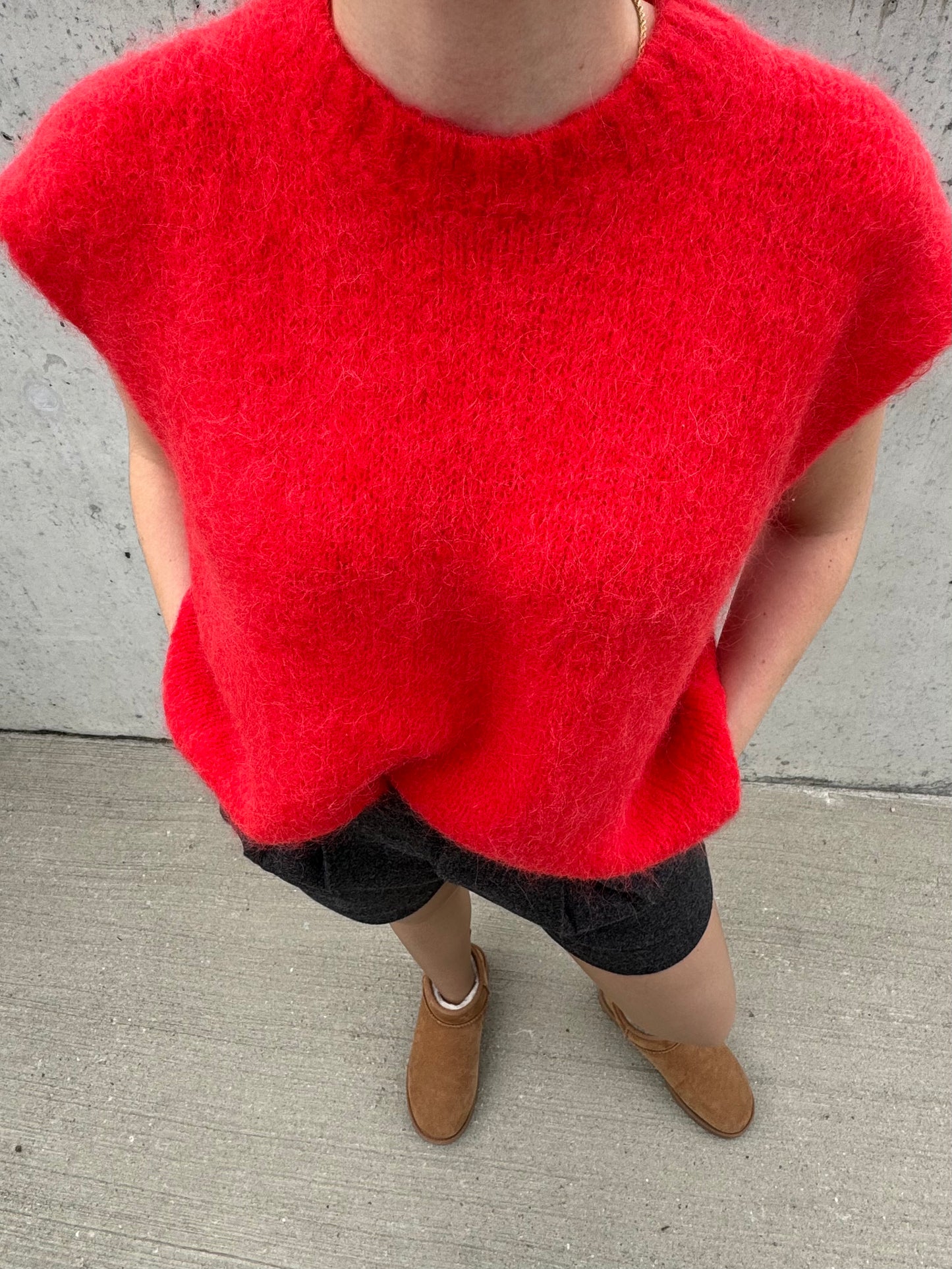 Pull sans manche en Alpaga