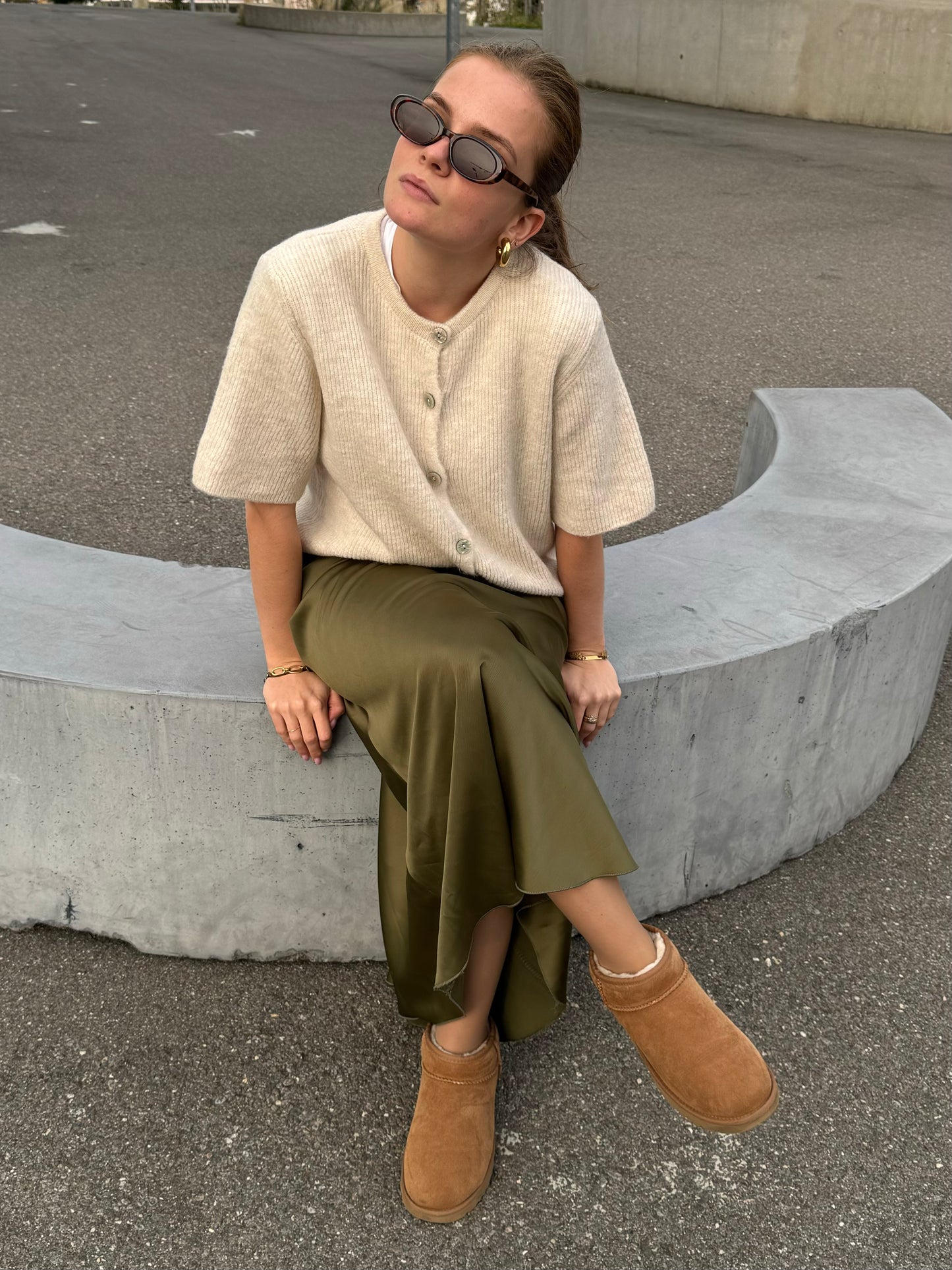 Gilet en maille Beige